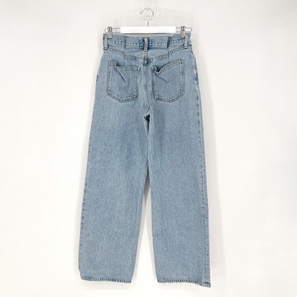 AGOLDE Dax Upsize Jeans Women’s Size 25 Light Wash High Rise Organic Cotton USA - Picture 7 of 7